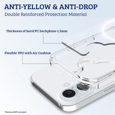 iPhone 16 Premium Clear Case Cover: High-Quality Acrylic + TPU, MagSafe Compatibility, Screen & Camera Protection, Dust-Proof Design